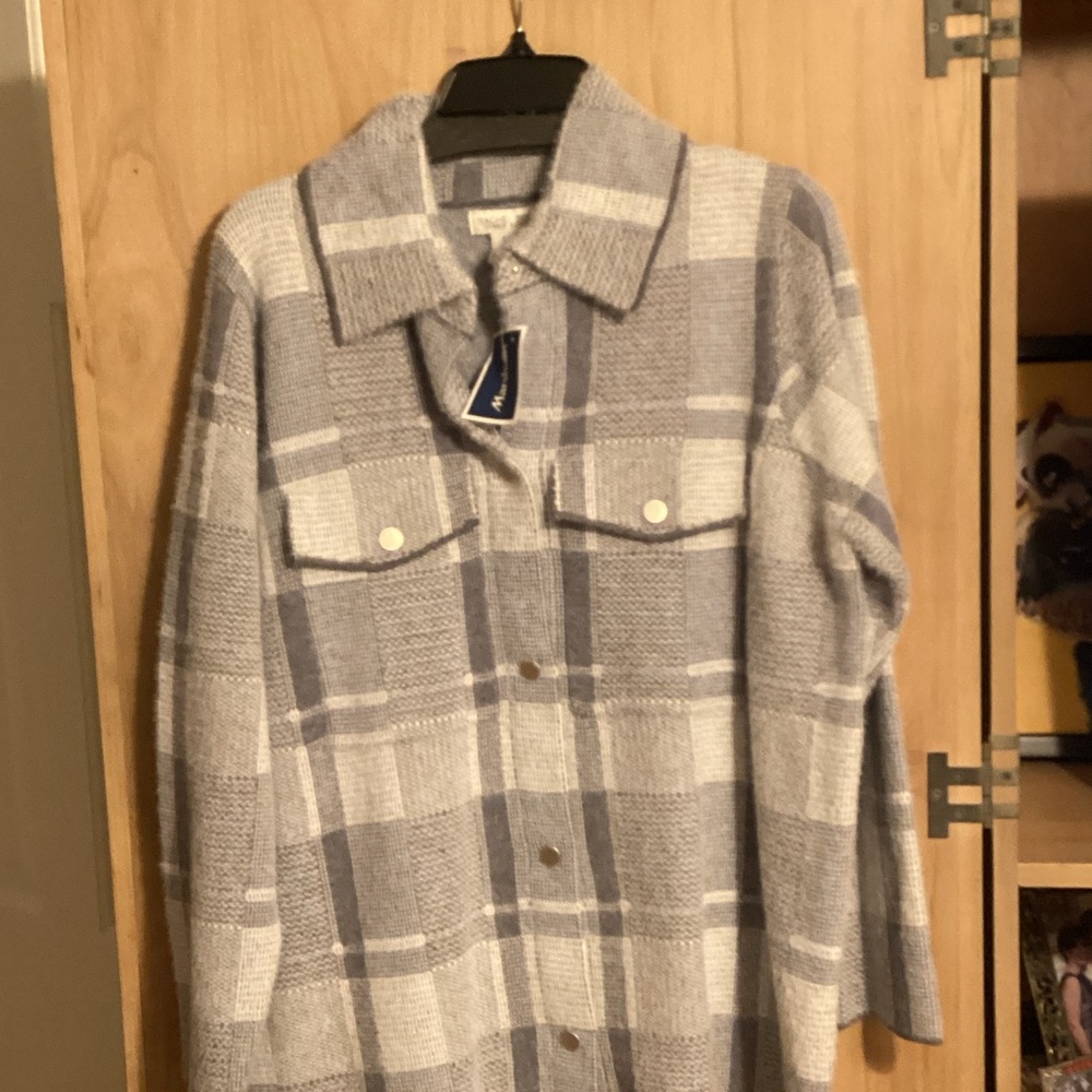 Rachel Zoe Textured Gray and Cream Jacket